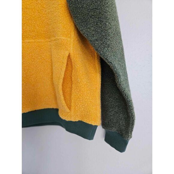 NWT Outdoor Voices Unisex MegaFleece Quarter-snap Pull-over Size M Yellow Green - Picture 5 of 6